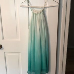 Ombre dress with tie straps